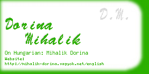 dorina mihalik business card